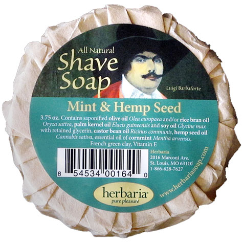Herbaria all natural lime and coconut oil shave soap photo