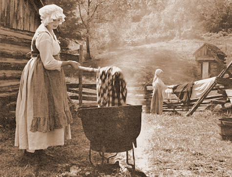 Early American soap making