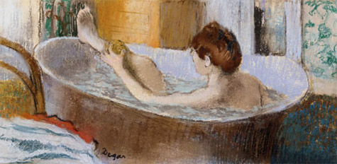 Degas painting of woman in bath