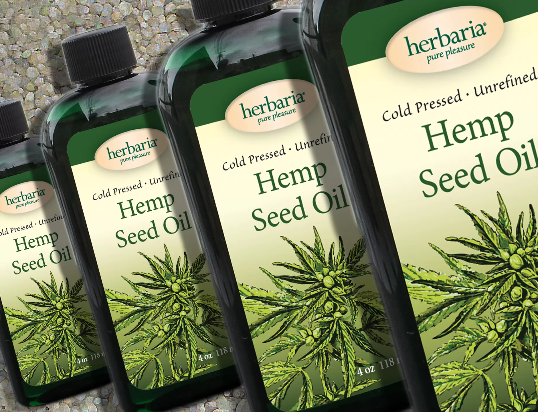 Herbaria Hemp Seed Oil - Cold-Pressed - Unrefined