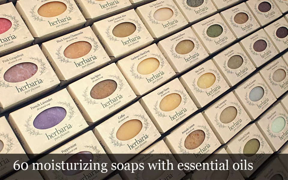 over 60 varieties handcrafted soap