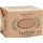 Detailed view of the "Eucalyptus Mint" all-natural soap packaging from Herbaria