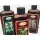 Herbaria all-natural aftershave bottles in Bay Rum, 7 Mints, and Lavender scents featuring essential oils and plant-based ingredients.