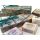 An array of 6 half bar herbaria soaps in a decorative tray.