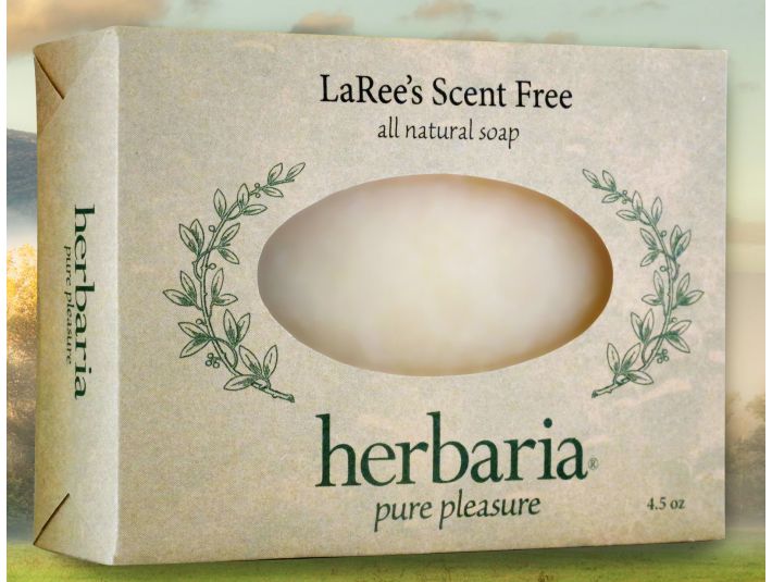 Herbaria all natural LaRee's Scent Free Soap with and without oatmeal