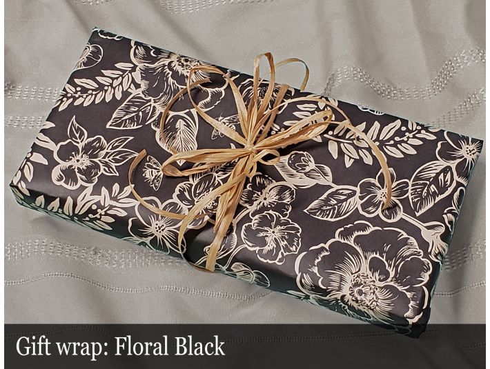 Gift Wrap - Floral Black
