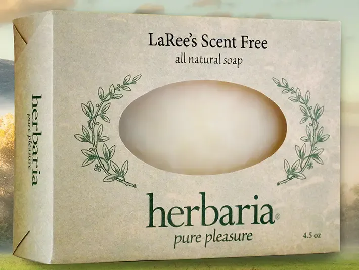 Herbaria all natural LaRee's Scent Free Soap with and without oatmeal